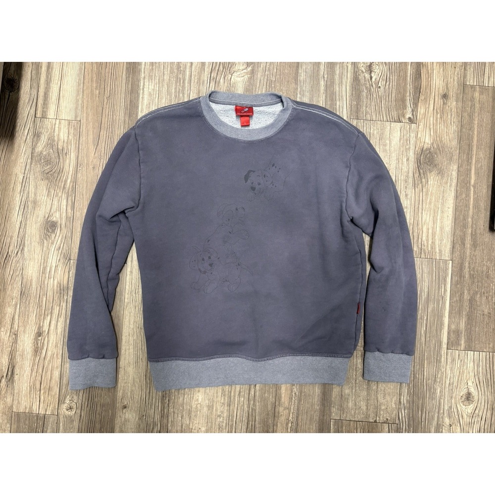 Wang Youbing Disney 101 Dalmations Vintage Wash Navy Blue Heavyweight Crewneck L
